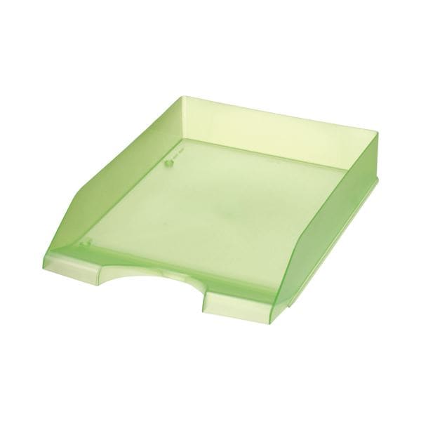 (まとめ) クルーズ スケルトンカラーレタートレー A4タテ グリーン LT-500GR 1個 (×30セット)