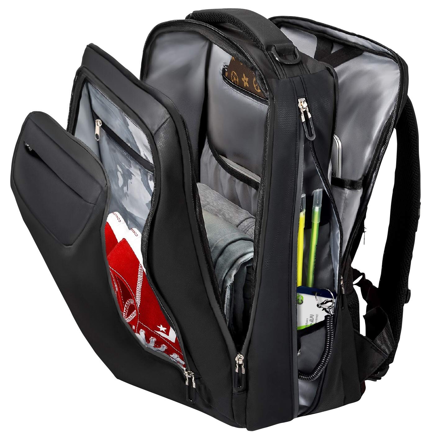 リュック ビジネスリュック メンズ リュックサック バックパック 大容量 靴収納 シューズ収納 スポーツリュック スクエアリュック 出張 旅行 通学 通勤 黒 PCバッグ 5,397円