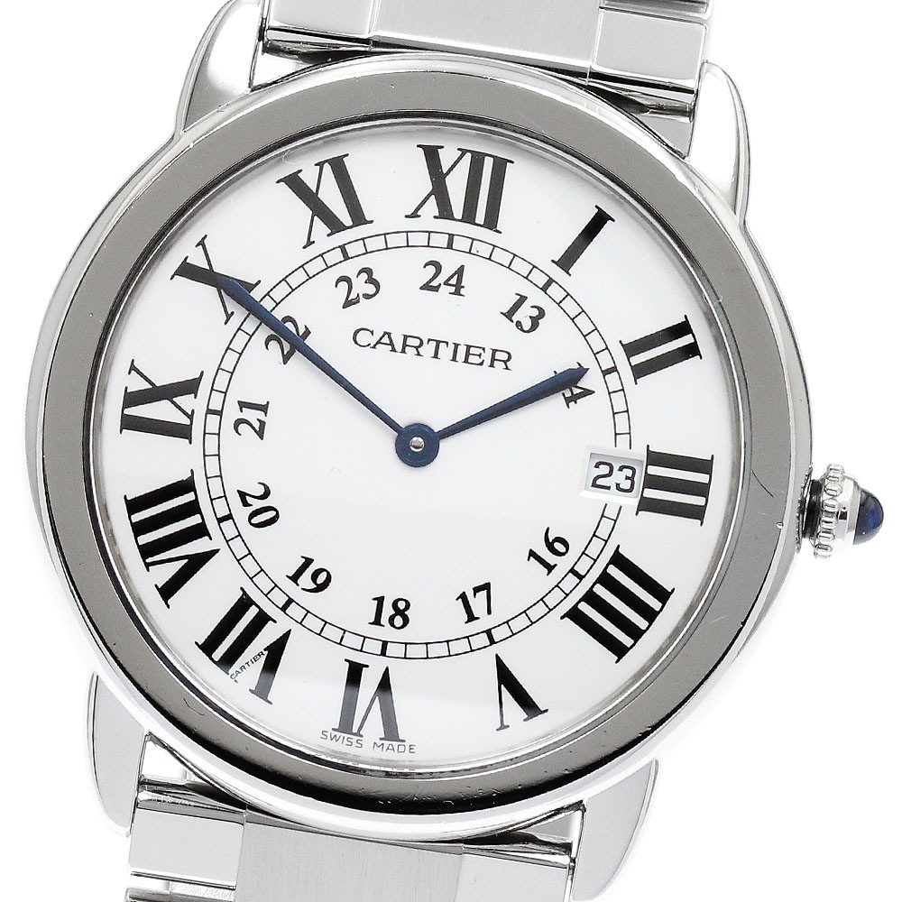 カルティエ CARTIER W6701005 ロンドソロ デイト クォーツ メンズ _869242【中古】