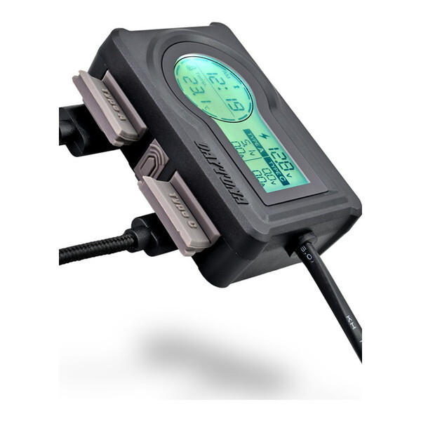 D31578 USB電源 電圧計/電波時計/気温計付き USB-A+C PD3.0対応 36W デジタル マルチメーターパーツ