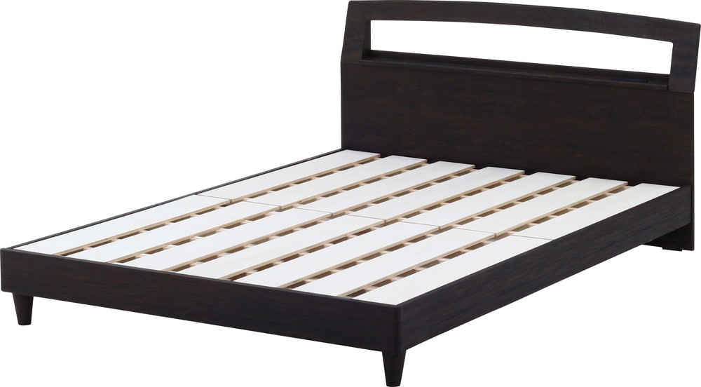 フレームの高さが低く設計されておりマットレスを置いても高くなりすぎないデザイン【木製ベッドフレーム　ヘーゼル　Ｄ】 30,674円