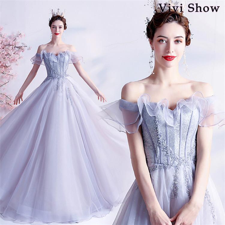 ウェディングドレス エンジェルドレス 欧米風ドレス 花嫁 結婚式 披露宴 大きいサイズ Aラインドレス ブライダルドレス ロングドレス お姫様 新作