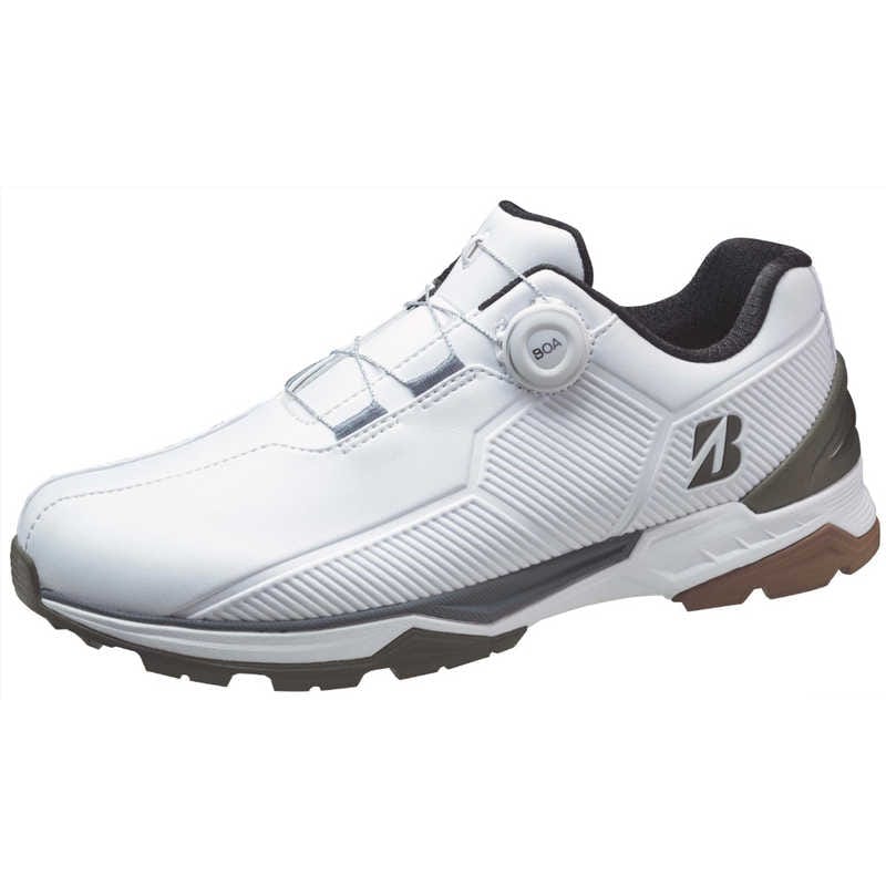 ブリヂストン　ゴルフシューズ ゼロ・スパイク バイター ワイド ［メンズ / 28.0cm / 幅：4E］ ホワイト×オリーブ　SH2507