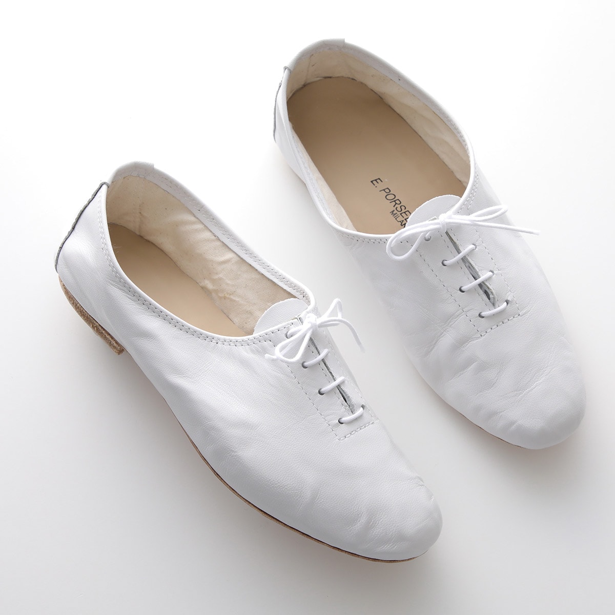 PORSELLI ポルセリ フラットシューズ LAMINATA JAZZ レディース ジャズシューズ レースアップ ラウンドトゥ レザー 靴 10