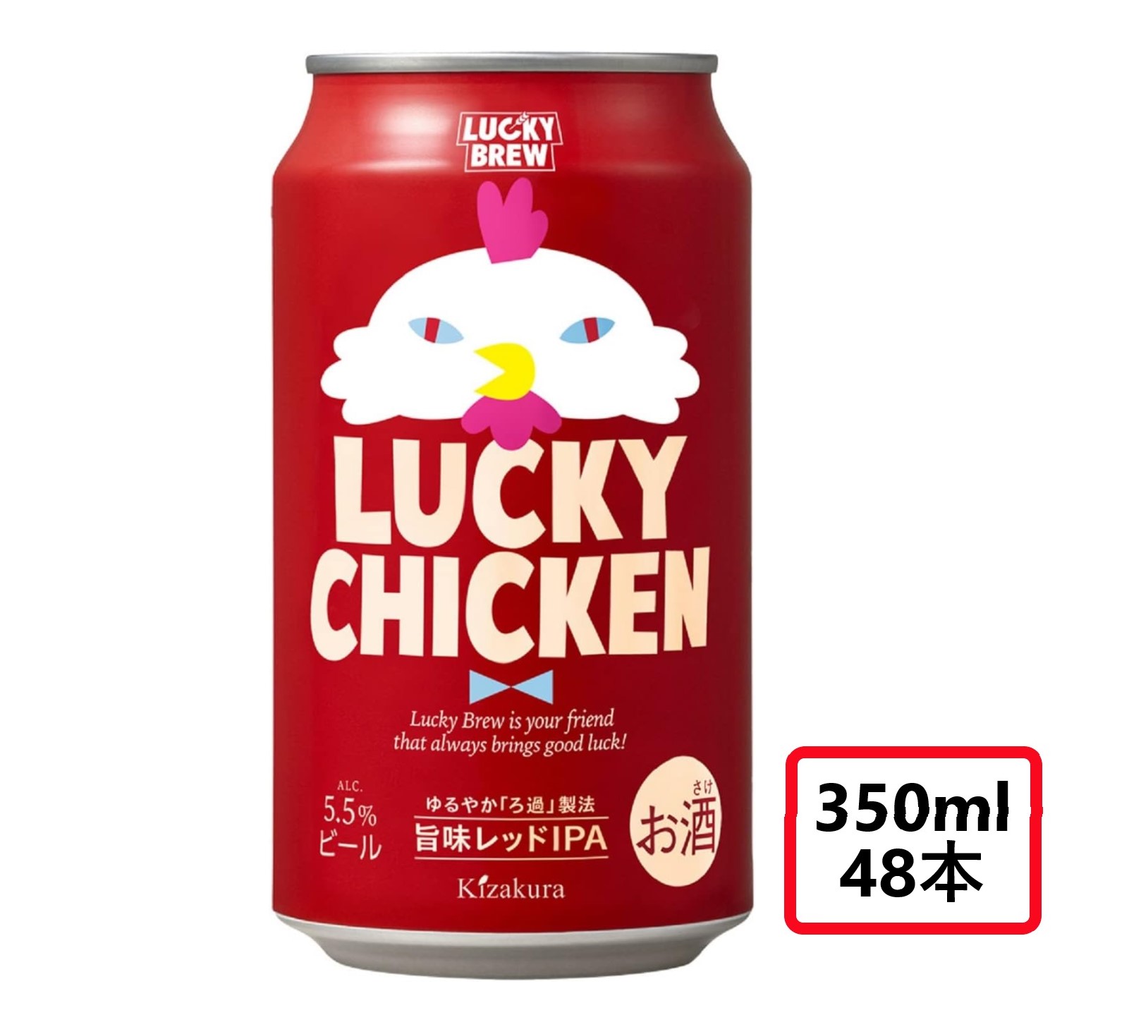 送料無料 ラッキーブリュー 黄桜 LUCKY CHICKEN ラッキーチキン 350ml×2ケース/48本国産ビール