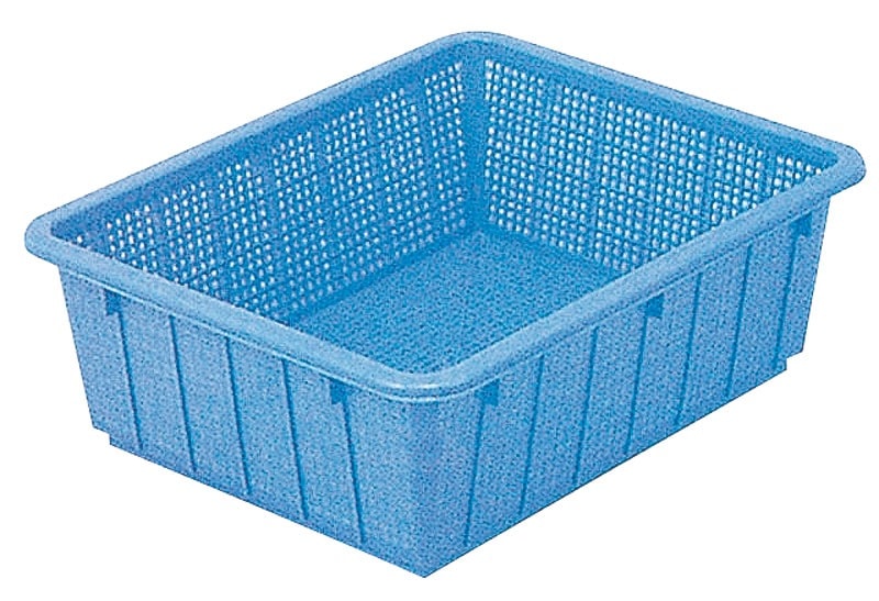 （まとめ買い）新輝合成 トンボアシスト カラー角ザル 49型 ブルー [x3]