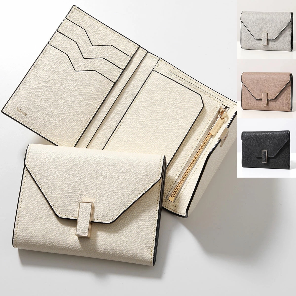 Valextra ヴァレクストラ 二つ折り財布 Iside イジィデ SGES0005028LOCPS99 V9E05 028 レディース ウォレット レザー ミニ財布 カラー10色