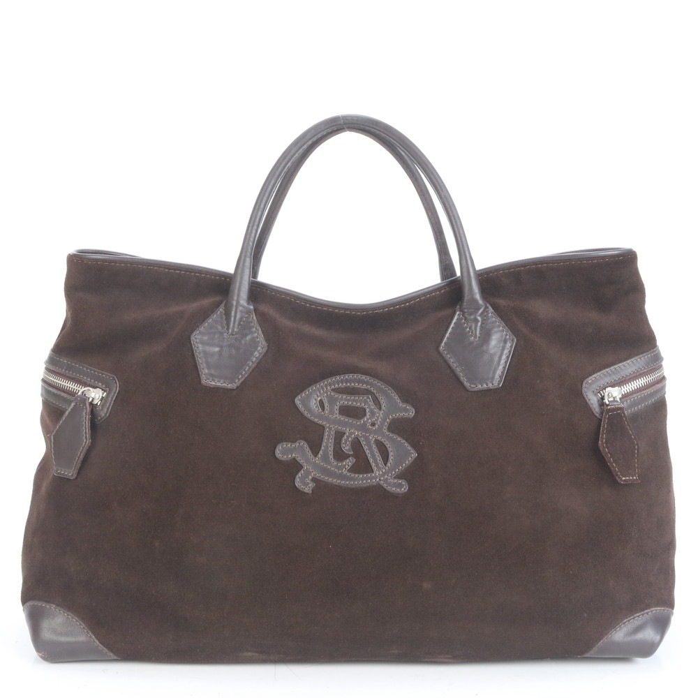 美品 イタリア製 レザー トート バッグ ショルダー ビジネス 通勤 書類鞄 ブラウン 茶色 A4 メンズ ECE CN8-2 中古