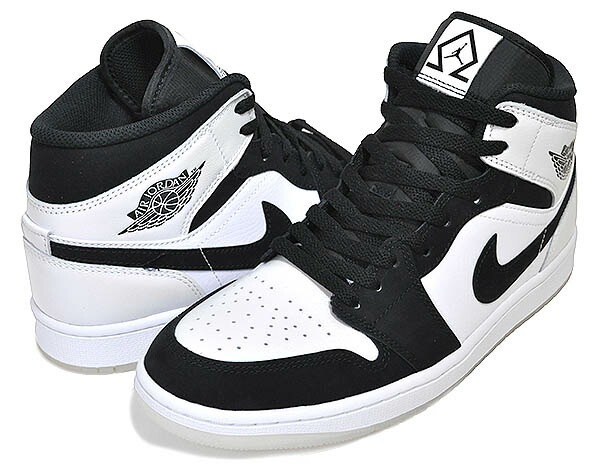 エアジョーダン 1 ミッド SE ダイヤモンド ホワイト ブラック dh6933-100