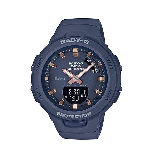 カシオ CASIO 腕時計 レディース BSA-B100-2AJF BABY-G クォーツ ネイビー