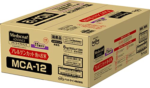 メディコート アドバンス アレルゲンカット 魚&お米 11歳から【国産/アルミ小分け】 6kg(500g×12)