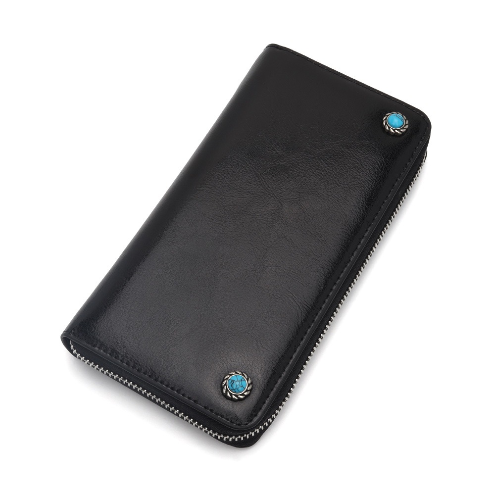 銀縄ターコイズ 長財布 本革 [l021]