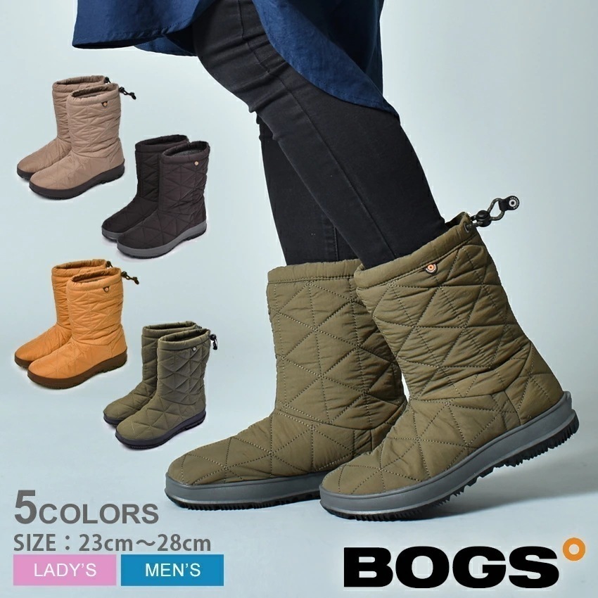 スノーデイ ミッド 72238 メンズ レディース シューズ スノーシューズ レインブーツ キルティング ミドル丈 長靴 防水 防滑 雪 雨 防寒 あったか 保温 寒冷地 滑り止め