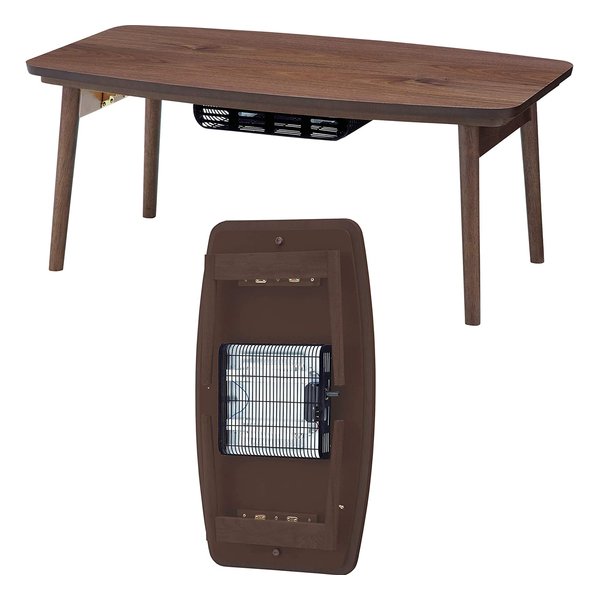 コタツテーブル ウォールナット W90×D50×H36 エルフィ901WAL