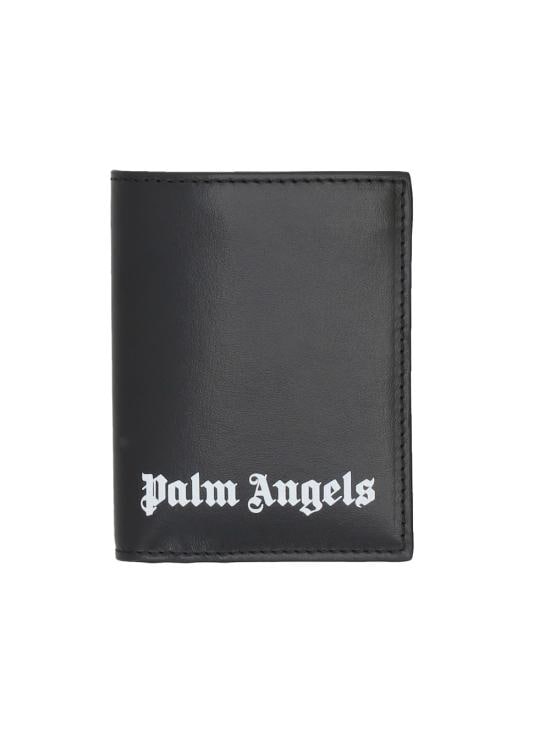 PALM ANGELS Men Wallet PMNC024S26LEA001 1003 BLACK OFF WHITE