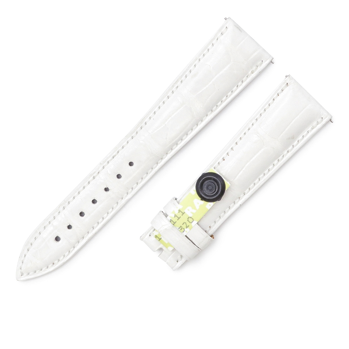 トノウカーベックス 7850/7880/7080用 クロコバンド メンズ 新品同様 純正 ロング 20mm ホワイト 白 3年保証