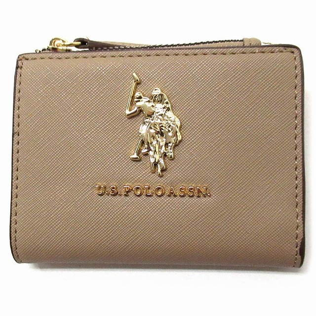 U.S. POLO ASSN. ユーエスポロアッスン ミニ財布 コンパクトウォレット ロゴ ブラック 27A351AA TANN