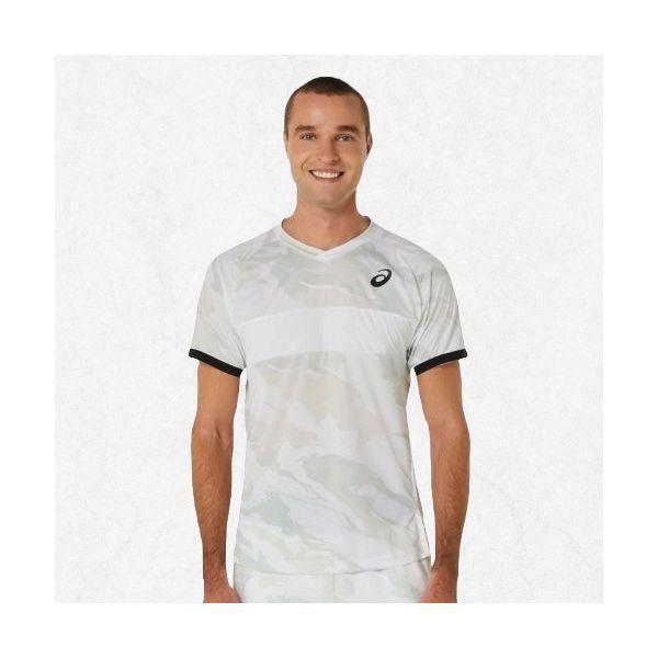 ASICS メンズ マッチ グラフィック SS トップ (2041A245100) 男子半袖ラウンドTシャツ 2041A245100 2403820