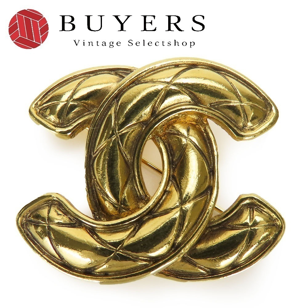 中古 ブローチ マトラッセステッチ ココマーク メタル ゴールド メッキ アクセサリー 小物 レディース 女性 79,200円