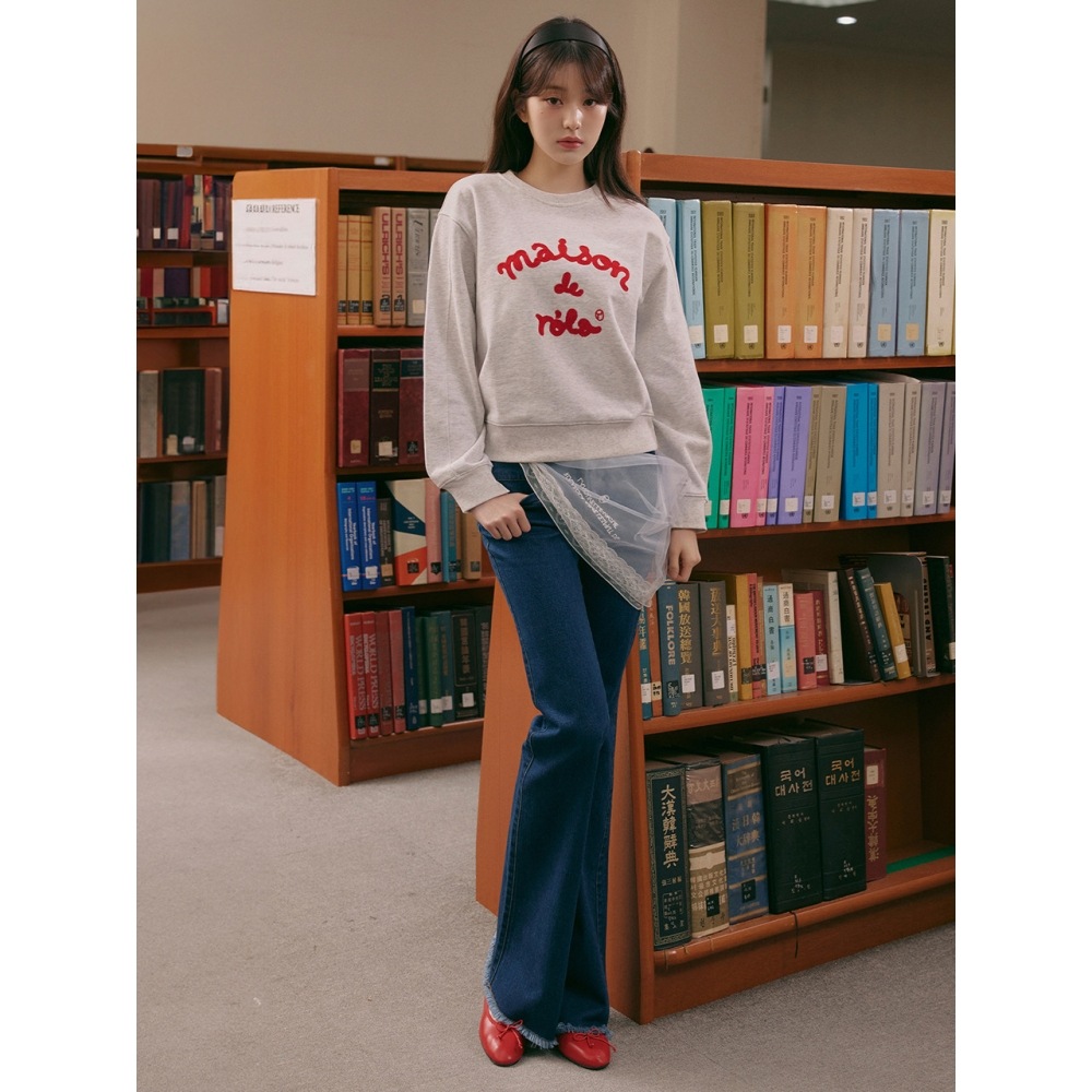 ロラローラローラブーツカットデニムブルー