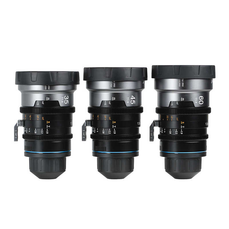 SIRUI　IronStarマウント交換式アナモルフィックレンズ 1.5x Full Frame 3本セット(35/45/60mm) PL/ブルーフレア　IRON-3S-B＋292A-JP