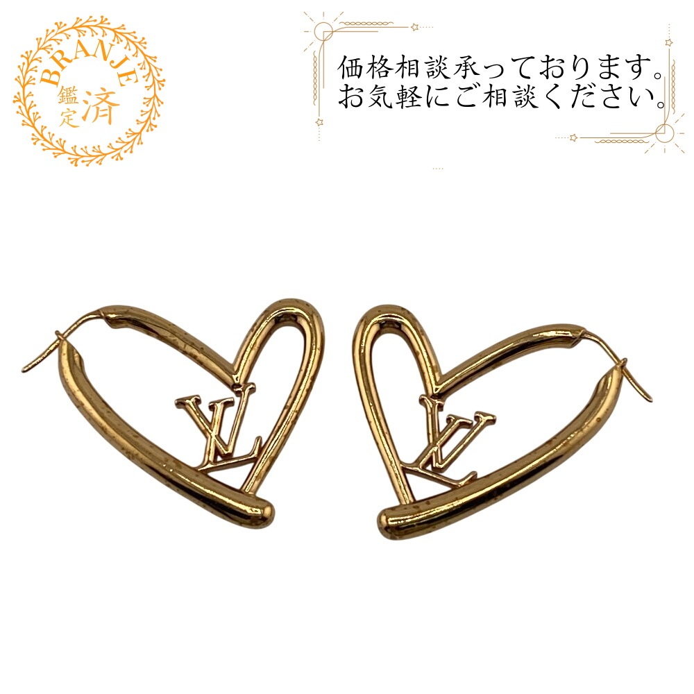 M00464 ブルックドレイユ 20.2g ハートフォーリンラブ GP ピアス ゴールド レディース