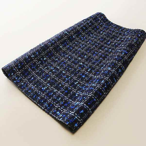 新作 ツイード上品スカート　ひざ丈　セレブ　ブルー系　高級感有り　通勤　お出かけ　大人　上品　入学式　卒業式 5,721円