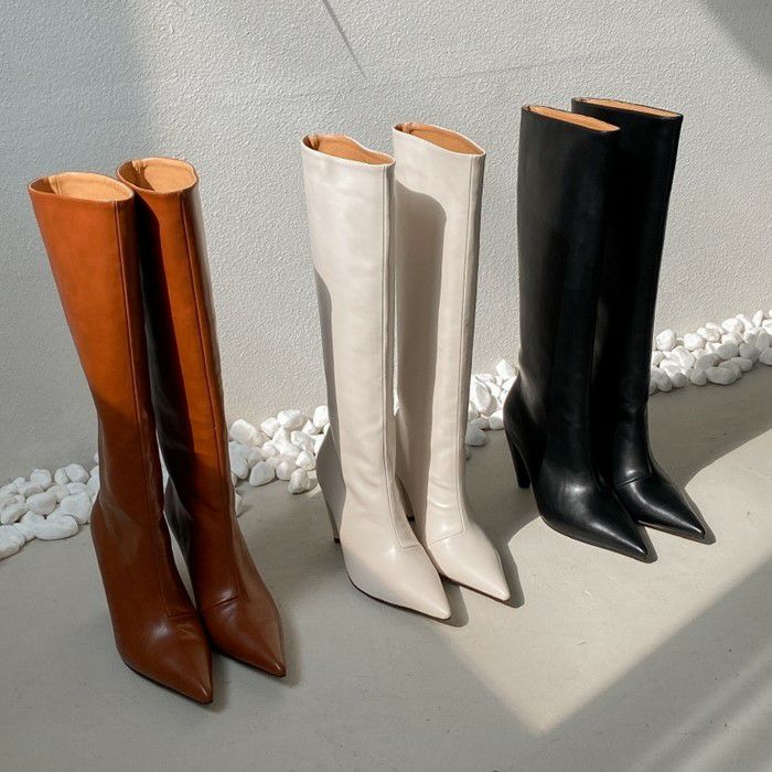 年 秋冬 新作 3color ワイド ロングブーツ