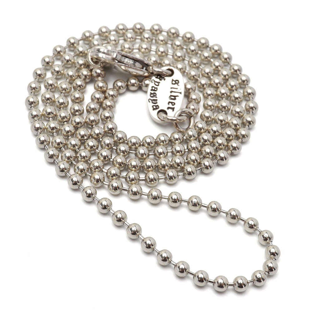 925 ボールチェーンネックレス 幅2mm [cs027]