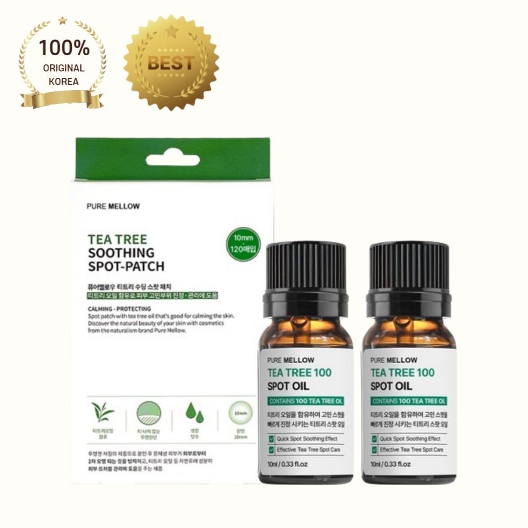【人気】ティーツリー100 スポットオイル 10ml×2本＋スージングスポットパッチ 120枚セット