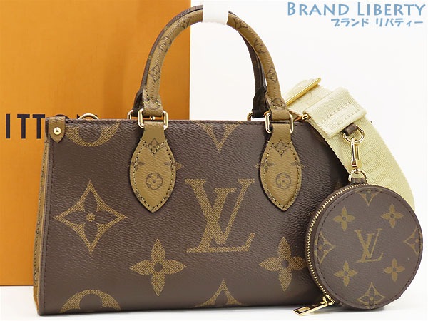 未使用ルイヴィトンモノグラムジャイアントリバースオンザゴーEW2WAYハンドバッグショルダーバッグコインケース付きM46653