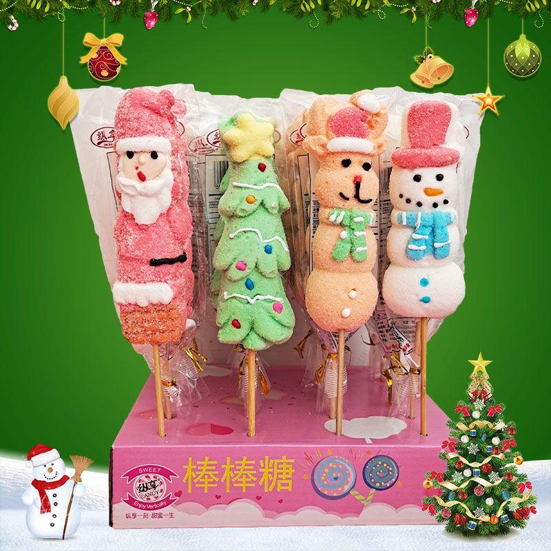 クリスマス漫画マシュマロ柔らかくて甘い子供のためのクリスマスプレゼントキャンディ串キャンディ お菓子 大人 子供 誕生日プレゼント