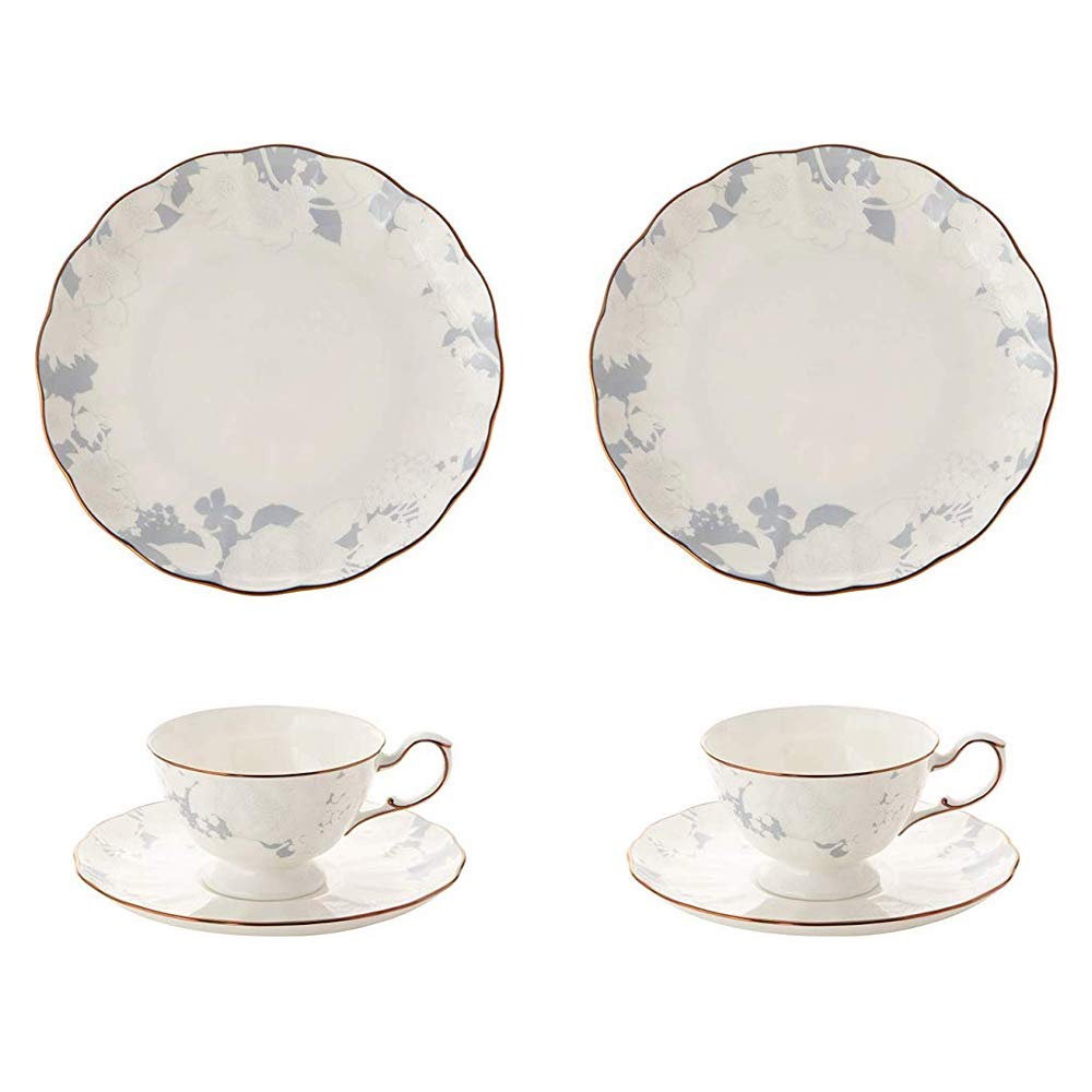 NARUMI(ナルミ) 食器 セット ローズ・ブランシェ 6個セット 52187-23122 カップ ソーサーセット 6個セット 径19cm