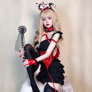 ハロウィン セクシー 小悪魔 メイド コスチューム スイート スパイシー 魔女 デビル ナイト エルフ ヴァンパイア バット コス 衣装