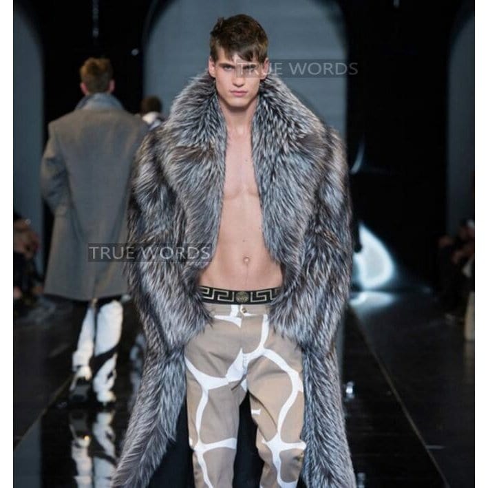 人気新品 メンズ 毛皮コート 高級感 フェイクファー 格好良い ファーコート 令 ロング丈 大きいサイズ 長袖 その他 サイズ:6XL