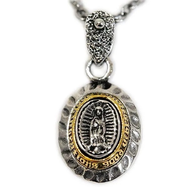 聖母マリア ミニ ゴールド メンズ レディース シルバー925 ペンダント ネックレス