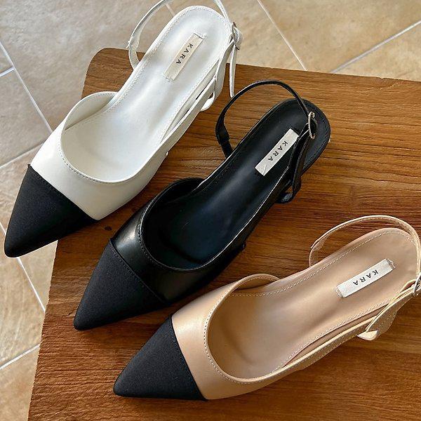 スティレットコンビ 女性 レディース 靴 フラット スリングバック 2cm sjk5441_P347462215