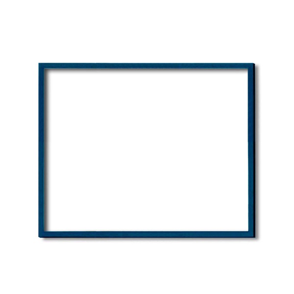 (木製額)色あせを防ぐUVカットアクリル デッサン額 小全紙サイズ（660510mm）ブルー 壁掛けひも付き 化粧箱入り