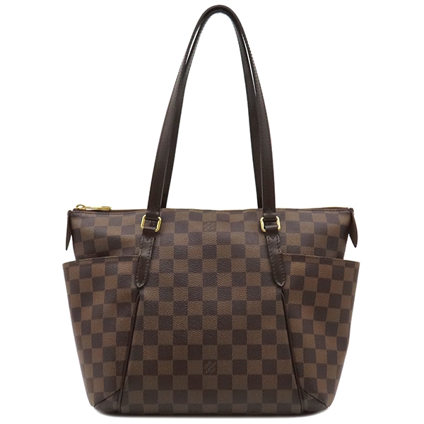 ルイヴィトン LOUIS VUITTON トートバッグ トータリーPM ダミエキャンバス ダミエエベヌ ゴールド金具 ショルダー 肩掛け 茶 N41282 DU0135【中古】
