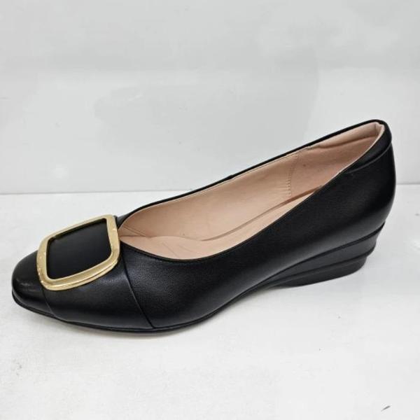 HC12 女性 4cm 太ヒール セミフォーマル 女性 足が楽な四角飾り 太ヒール セミフォーマル (S41016156)