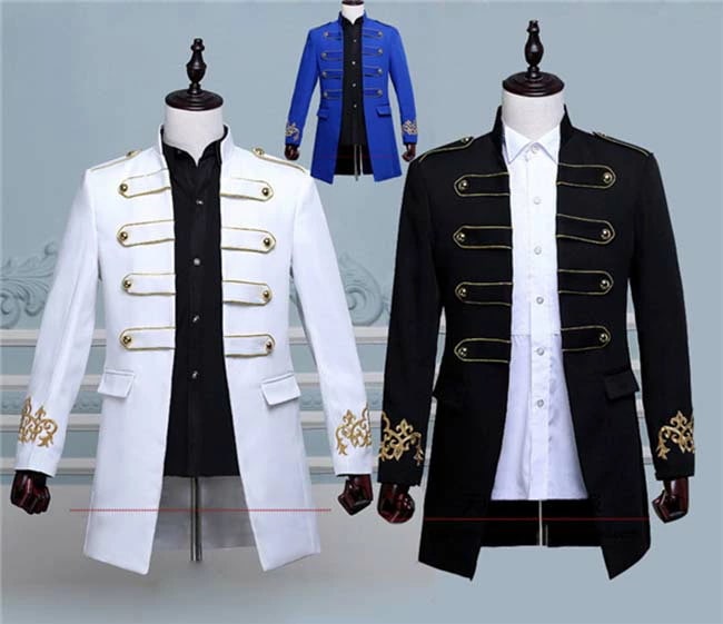 演出 華麗な王族服 洋式 復古風 コスプレ 衣装 紳士 公爵 中世 貴族 王子様 公爵様 コート メンズ クリスマス仮装 大人 ハロウィン 文化祭 学園祭 ゴシック イギリス M L XL 2XL 黒