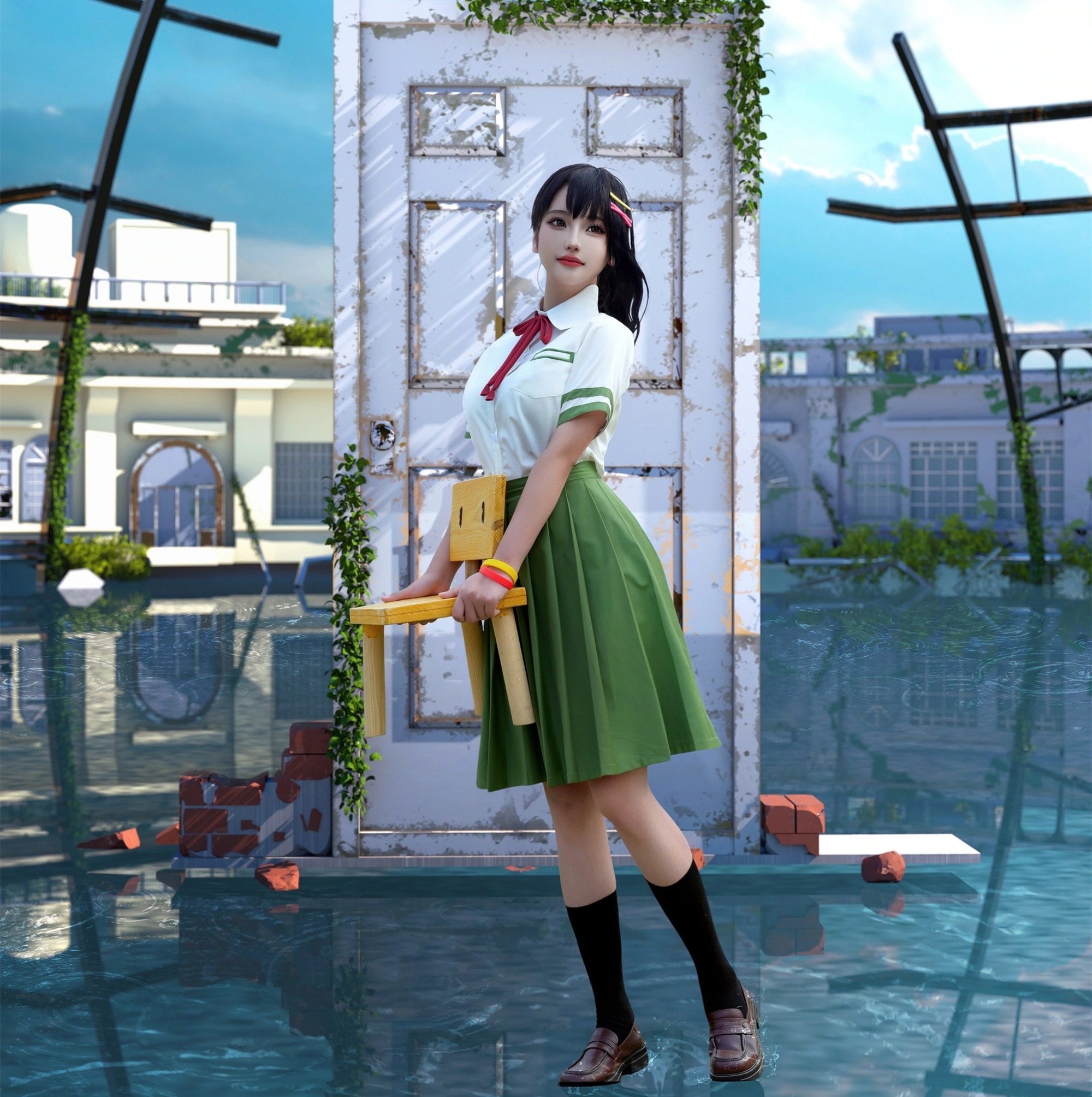 仮装 変装 ハロウィン コスチューム コスプレ衣装 JK 岩戸鈴芽 すずめの戸締まり スーツ ハロウィン 2023年新作入荷コスプレ