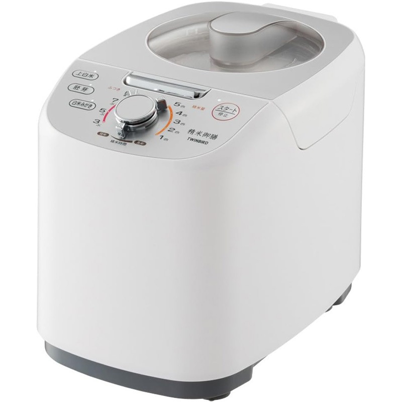 ツインバード TWINBIRD コンパクト精米器 精米御膳 ホワイト 5合 静音 MR-E751W