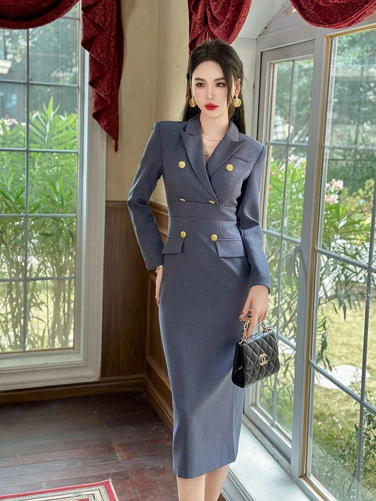 ウェディング 通勤 二次会 大人 スーツワンピース パーティー 秋冬 ドレス 同窓会 卒業式 披露宴 お呼ばれ 着痩せ 成人式 結婚式