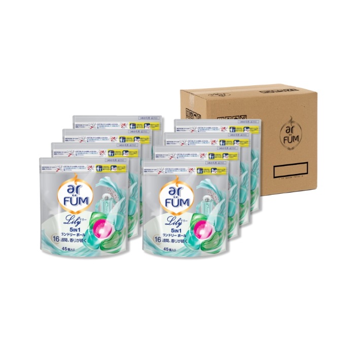 【まとめ買いお得セット】360粒入り リリー 詰め替え ユリ&アンバーの香り 洗濯洗剤 ジェル ボール 部屋干し 微香タイプ 部屋干し 日本製 抗菌 消臭 ジェルボール 柔軟剤入り 便利 旅行 ギフト