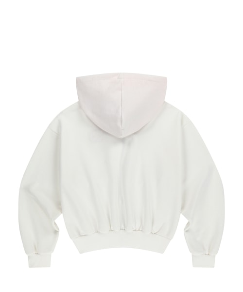 【ILLIGO】 CHECKER BOW POCKET HOODED ZIP-UP WHITE 正規品