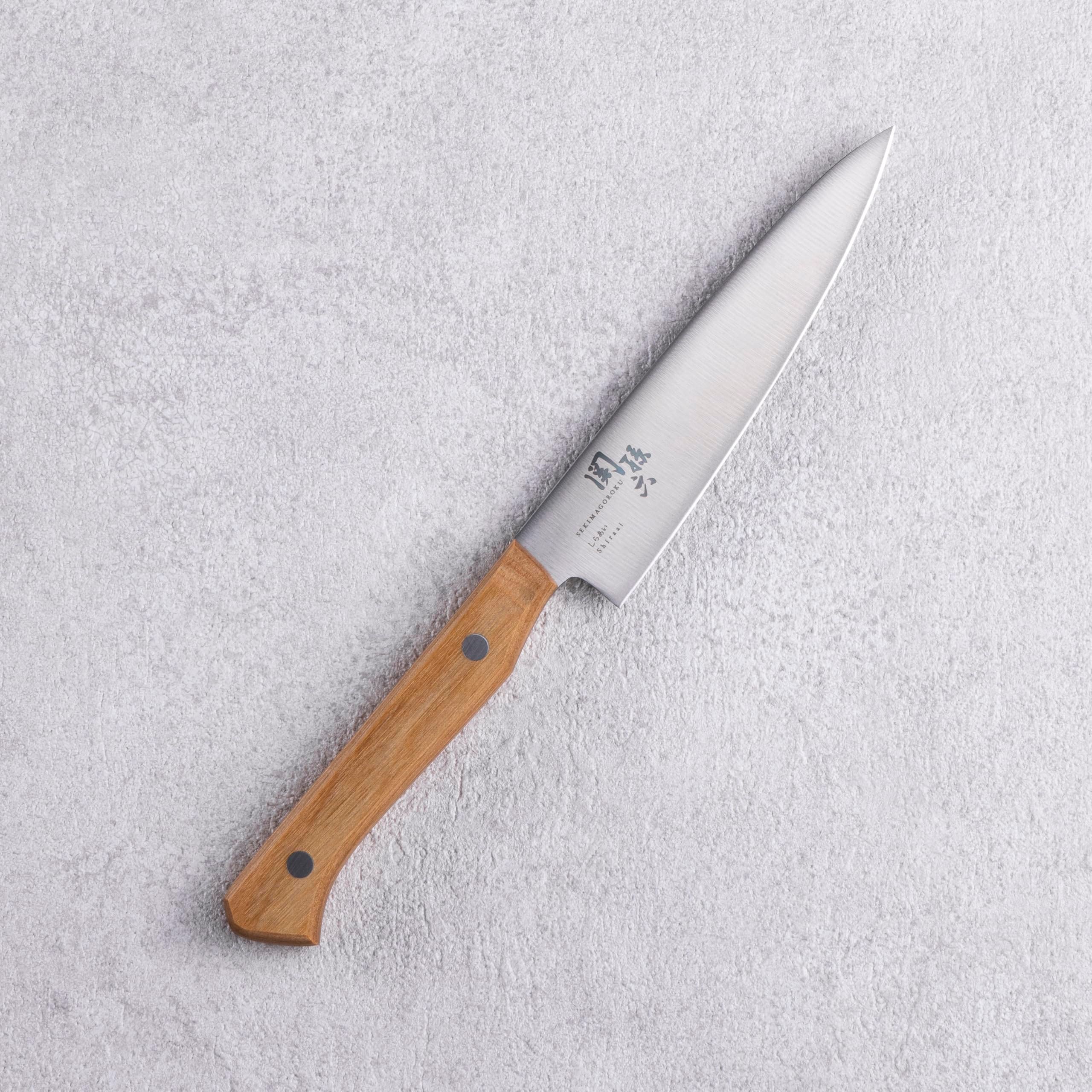 貝印 KAI ペティ ナイフ 包丁 120mm 関孫六 しらあい 白木ハンドル モリブデン バナジウム ステンレス 刃物鋼 日本製 AB5480