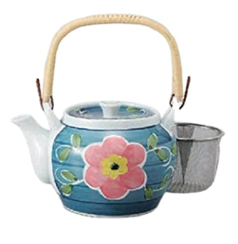 エールネット(Ale-net) 有田焼 唐草花 カゴアミ付 10号 土瓶 茶器 陶磁器 急須 ポット