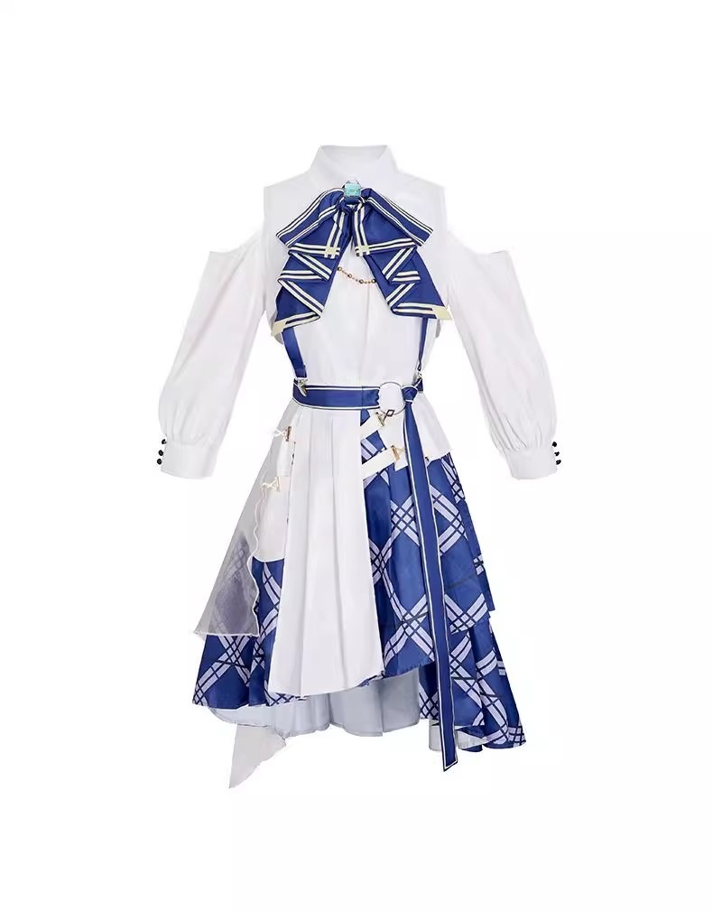 Blue Journey 1st Live「夜明けのうた」白上 フブキ コスプレ衣装(ウィッグ 靴別売り)