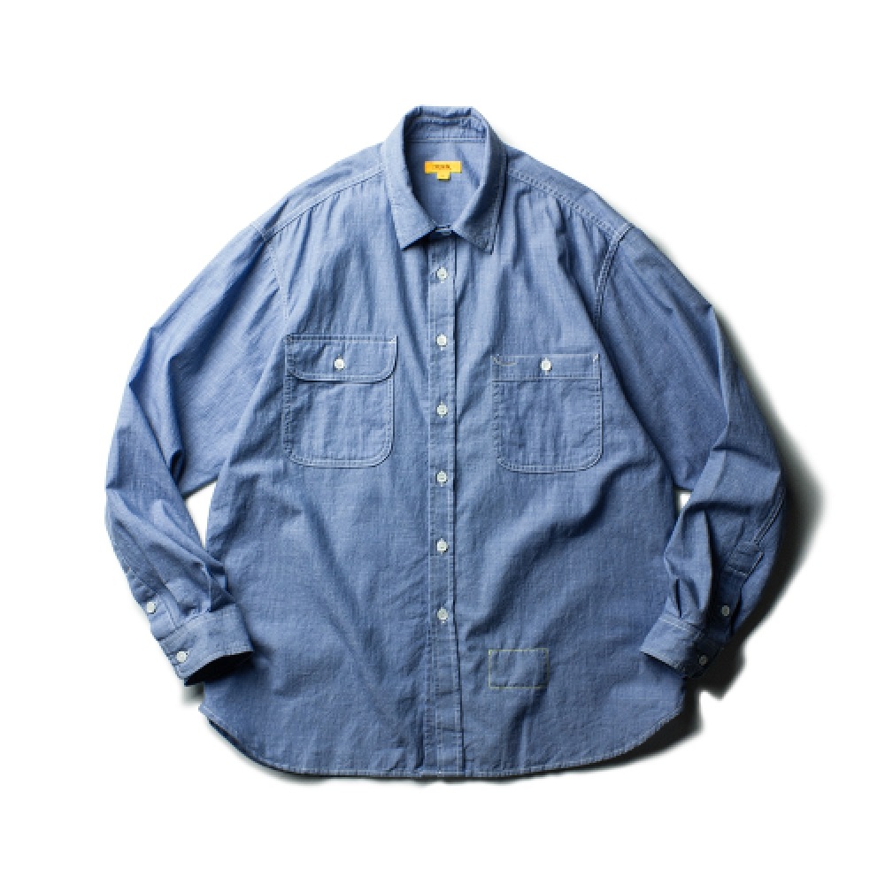 THE RESQ チャンブレー ワーク シャツ [MILD INDIGO]